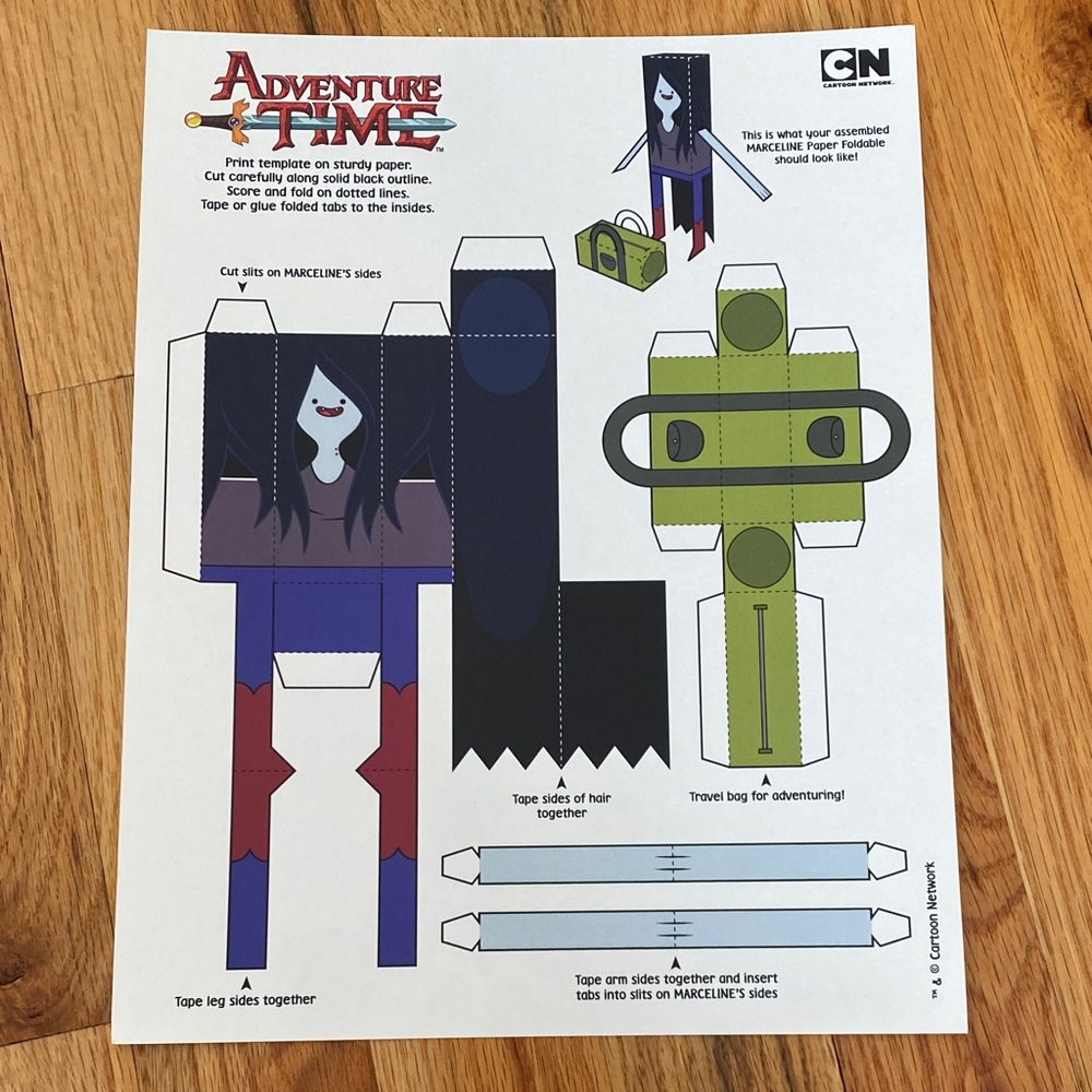 Adventure Time Paper Craft Set & Tattoo Pack - Picture 7 of 7